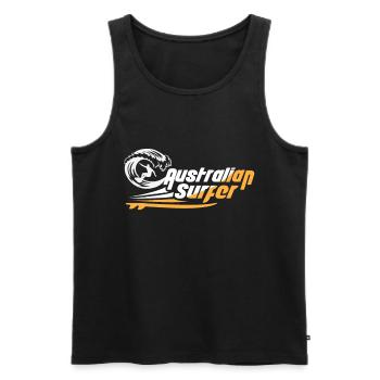 Australian Surfer , beach vacation,ocean, surfing - Men's Premium Organic Tank Top - black - Front - Michal (187cm)