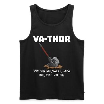 Va-Thor Vater Thor Vatertag Wikinger Papa Geschenk - Männer Premium Bio Tank Top - Schwarz - Vorne - Michal (187cm)