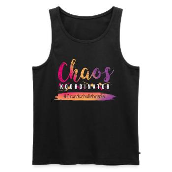 Chaos Koordinator ala Grundschullehrerin Beruf - Männer Premium Bio Tank Top - Schwarz - Vorne - AI Model Male 178 light (178cm)