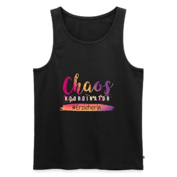 Chaos Koordinator ala Erzieherin Lustiger Beruf - Männer Premium Bio Tank Top - Schwarz - Vorne - Michal (187cm)