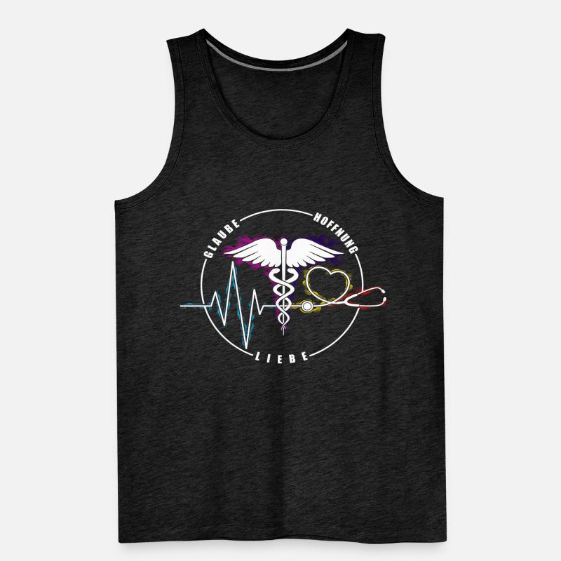 Arzt oder Ärztin , Krankenschwester - Liebe - Männer Premium Bio Tank Top