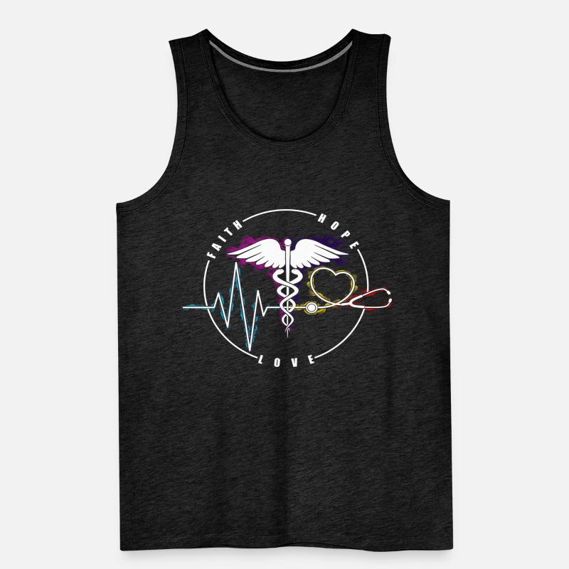 Arzt oder Ärztin , Krankenschwester - Liebe - Männer Premium Bio Tank Top