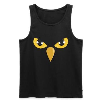 Owl eyes - Men's Premium Organic Tank Top - black - Front - AI Model Male 178 light (178cm)