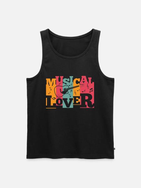 Musical Lover - Men's Premium Organic Tank Top - black
