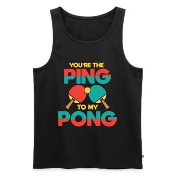 Table Tennis Ping Pong Table Tennis Ball Gift - Men's Premium Organic Tank Top - black - Front - AI Model Male 178 light (178cm)