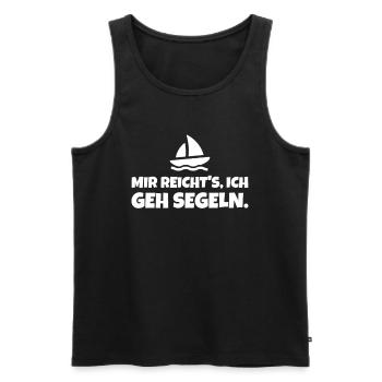 MIR REICHTS ICH GEH SEGELN. - Männer Premium Bio Tank Top - Schwarz - Vorne - Michal (187cm)