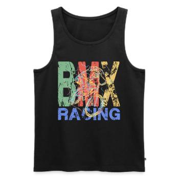 BMX Racing - Men's Premium Organic Tank Top - black - Front - Michal (187cm)