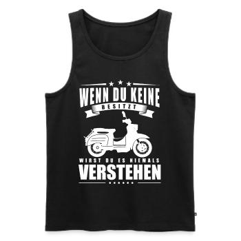 Simson, Simmi, DDR Ostalgie Wenn du keine Besitzt - Männer Premium Bio Tank Top - Schwarz - Vorne - AI Model Male 178 light (178cm)