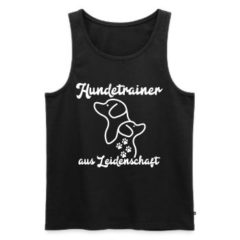 Hundetrainer aus Leidenschaft - Männer Premium Bio Tank Top - Schwarz - Vorne - Michal (187cm)