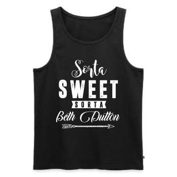 sorta douce sorta beth dutton - Débardeur bio Premium Homme - noir - Devant - Michal (187cm)
