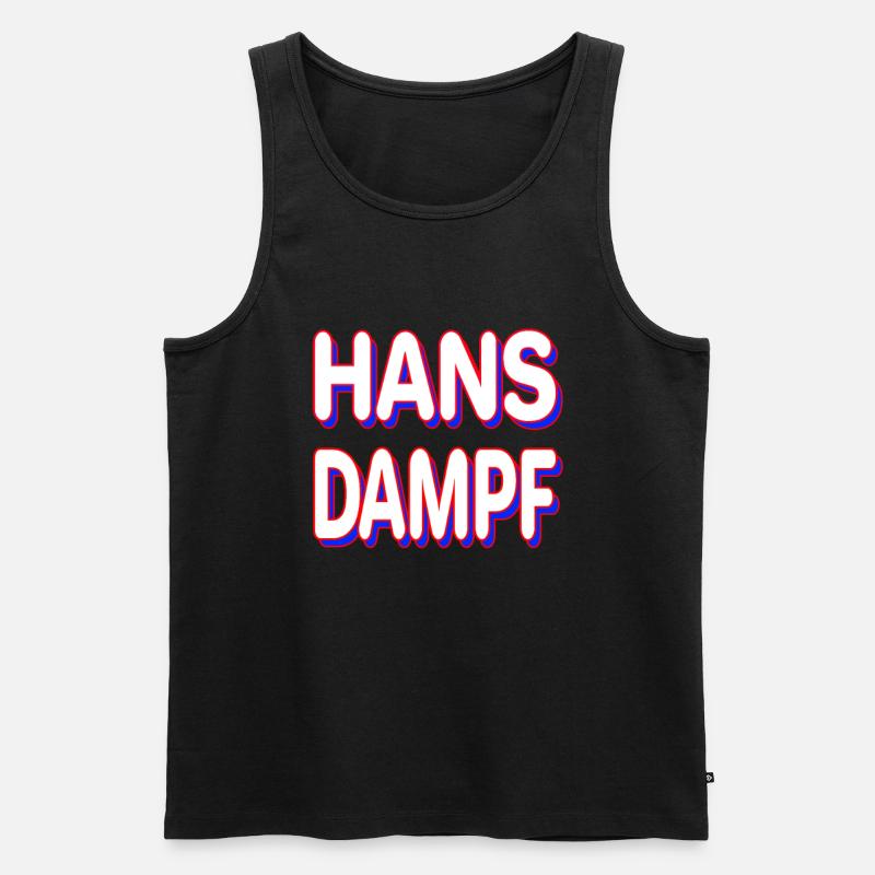 HANS DAMPF - Männer Premium Bio Tank Top - Schwarz