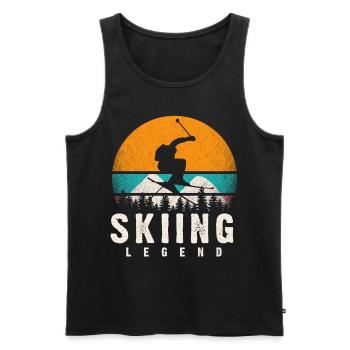 Apres Ski, Ski Legen, Ski Lehrer Outfit - Männer Premium Bio Tank Top - Schwarz - Vorne - Michal (187cm)