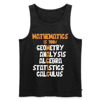 Mathematics is 100% Magic , Statistic, Calculus - Männer Premium Bio Tank Top - Schwarz - Vorne - AI Model Male 178 light (178cm)