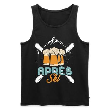 Après-ski et tenue de bière pour la fête en montagne - Débardeur bio Premium Homme - noir - Devant - AI Model Male 178 light (178cm)