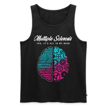 Multiple Sclerosis Consciousness - Men's Premium Organic Tank Top - black - Front - AI Model Male 178 light (178cm)