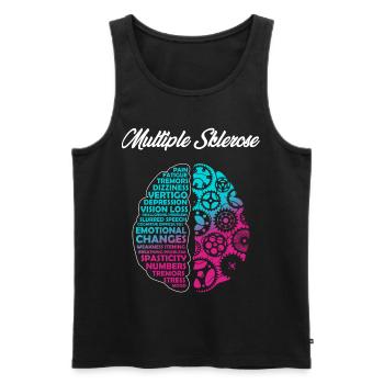 Multiple sclerosis, consciousness - Men's Premium Organic Tank Top - black - Front - AI Model Male 178 light (178cm)