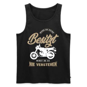 Simson, Simmi, DDR Ostalgie Wenn du keine Besitzt - Männer Premium Bio Tank Top - Schwarz - Vorne - AI Model Male 178 light (178cm)