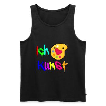 I love art artist paints painting painters - Men's Premium Organic Tank Top - black - Front - Michal (187cm)