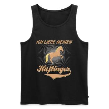 Haflinger Pferde Pferd Ich Liebe Meinen Haflinger - Männer Premium Bio Tank Top - Schwarz - Vorne - AI Model Male 178 light (178cm)
