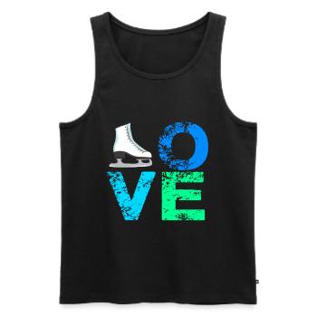 Ich liebe Schlittschuhe Eiskunstlauf Schlittschuh - Männer Premium Bio Tank Top - Schwarz - Vorne - AI Model Male 178 light (178cm)