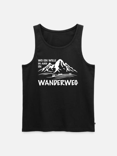 Wandern in den Bergen - Männer Premium Bio Tank Top - Schwarz