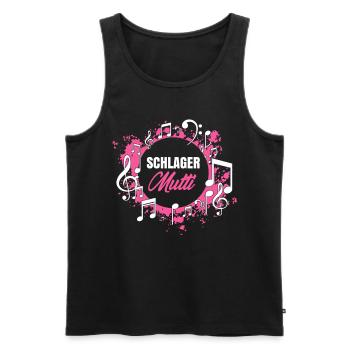 Schlagermutti, Schlager, Stars, Party, Apres Ski - Männer Premium Bio Tank Top - Schwarz - Vorne - AI Model Male 178 light (178cm)