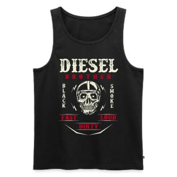 Diesel Power Diesel Brother Black Smoke Dirty Loud - Débardeur bio Premium Homme - noir - Devant - AI Model Male 178 light (178cm)