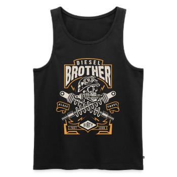 Diesel Power Diesel Brother Black Smoke Dirty Loud - Débardeur bio Premium Homme - noir - Devant - AI Model Male 178 light (178cm)