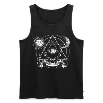 Schwarze Magie 3. Auge Okkult Blackcraft Magie - Männer Premium Bio Tank Top - Schwarz - Vorne - AI Model Male 178 light (178cm)