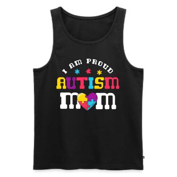 Autism mom unbreakable, autism month hope - Men's Premium Organic Tank Top - black - Front - AI Model Male 178 light (178cm)