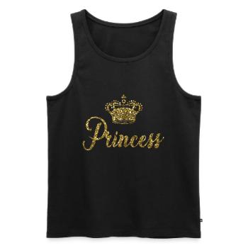 Prinzessin Krone Prinzessinnen - Männer Premium Bio Tank Top - Schwarz - Vorne - AI Model Male 178 light (178cm)