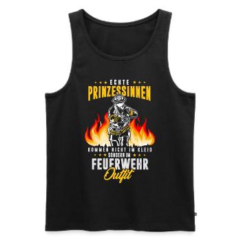 Feuerwehrfrauen Kommen nicht im Kleid - Männer Premium Bio Tank Top - Schwarz - Vorne - Michal (187cm)
