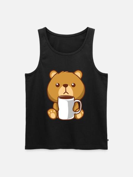 Brown bear bear coffee bear - Men's Premium Organic Tank Top - black