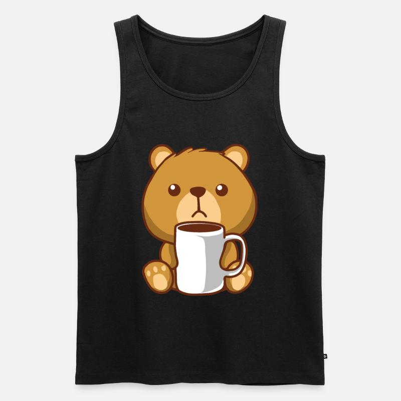 Brown bear bear coffee bear - Men's Premium Organic Tank Top - black