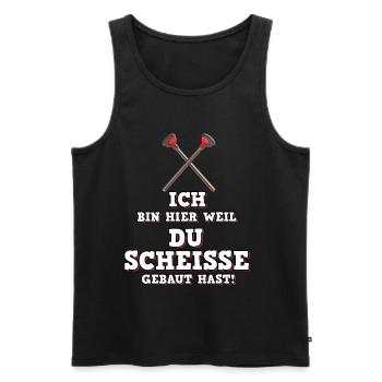 Sanitär Abwasser Pömpel Klempner - Männer Premium Bio Tank Top - Schwarz - Vorne - AI Model Male 178 light (178cm)