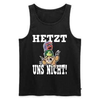 Rushing funny snail turtle sloth - Men's Premium Organic Tank Top - black - Front - AI Model Male 178 light (178cm)