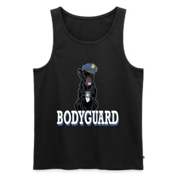 Cane Corso Bodyguard Security dog protection - Men's Premium Organic Tank Top - black - Front - Michal (187cm)
