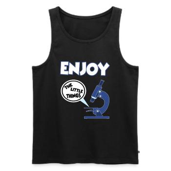 Funny microbiology - enjoy the little things - Men's Premium Organic Tank Top - black - Front - Michal (187cm)