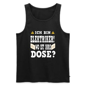 Ich Bin Elektriker Wo Ist Ihre Dose Elektroniker E - Männer Premium Bio Tank Top - Schwarz - Vorne - Michal (187cm)