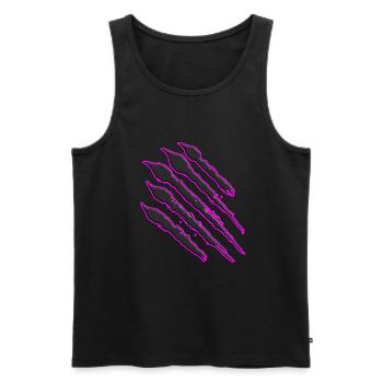 Scratch Monster Scratch Bear's Paw - Men's Premium Organic Tank Top - black - Front - AI Model Male 178 light (178cm)