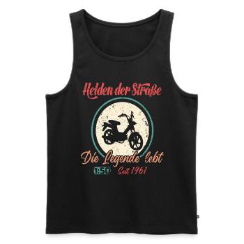 Lustiges Mofafahrer Mopedfahrer tee Mofa Geschenk - Männer Premium Bio Tank Top - Schwarz - Vorne - Michal (187cm)