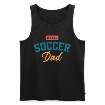 Official Soccer Dad Fußball Spielender Vater Papa - Männer Premium Bio Tank Top - Schwarz - Vorne - AI Model Male 178 light (178cm)