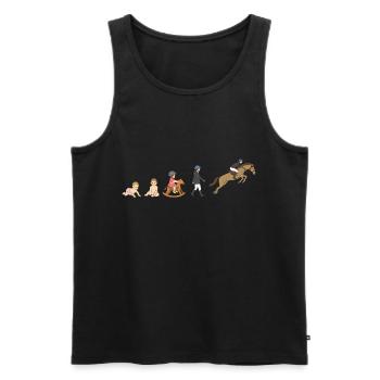 Chevaux équitation amour loyauté reterin cheval - Débardeur bio Premium Homme - noir - Devant - Michal (187cm)