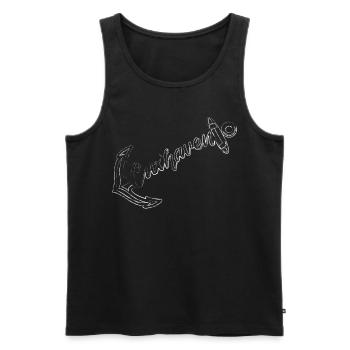 Cuxhaven Anker - Männer Premium Bio Tank Top - Schwarz - Vorne - AI Model Male 178 light (178cm)
