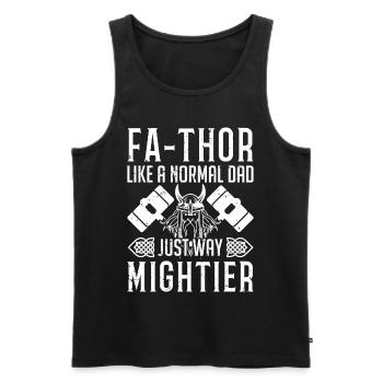 Fa-Thor Father Thor Father's Day Vikings Dad Gift - Men's Premium Organic Tank Top - black - Front - Michal (187cm)