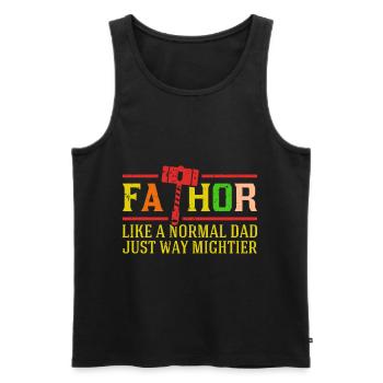 Fa-Thor Father Thor Father's Day Vikings Dad Gift - Men's Premium Organic Tank Top - black - Front - Michal (187cm)