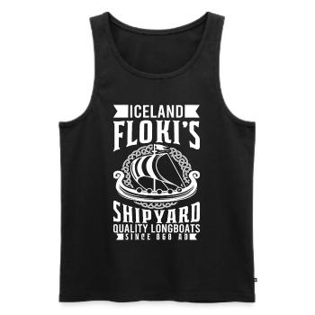 Viking Norse Father Odin Gift Viking Walhalla - Men's Premium Organic Tank Top - black - Front - AI Model Male 178 light (178cm)