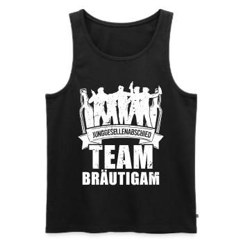 Junggesellenabschied Team Bräutigam JGA - Männer Premium Bio Tank Top - Schwarz - Vorne - Michal (187cm)