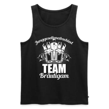 Junggesellenabschied Team Bräutigam JGA - Männer Premium Bio Tank Top - Schwarz - Vorne - Michal (187cm)