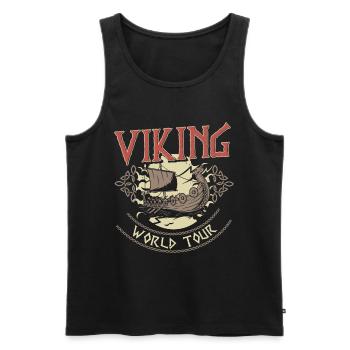 Viking World Tour Viking design pour un - Débardeur bio Premium Homme - noir - Devant - AI Model Male 178 light (178cm)